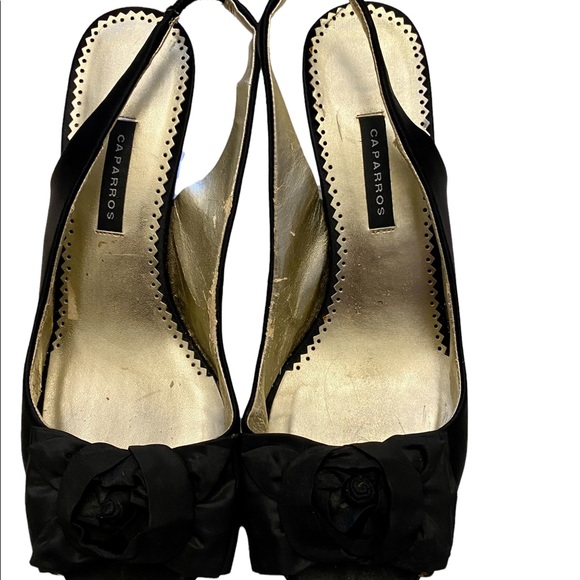 Black sling back high heels - Picture 4 of 7